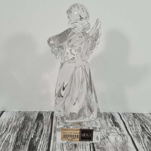 Mikasa Herald Collection Angelic Harp Figurine Crystal Christmas Angel Germany - Picture 5 of 8